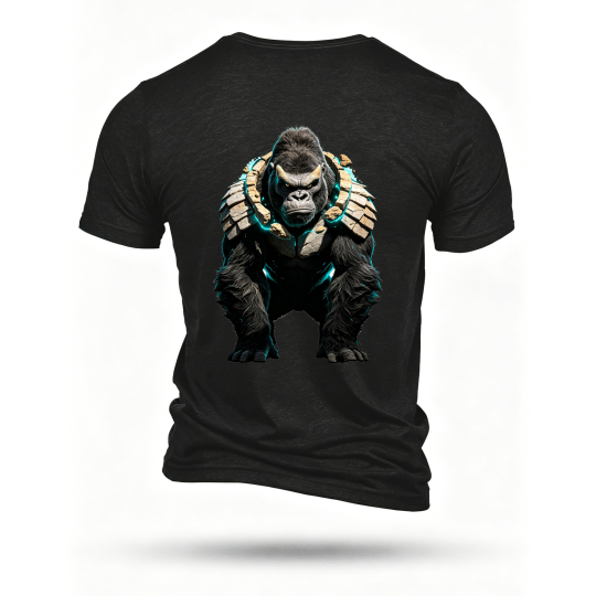 Black T-shirt, back print