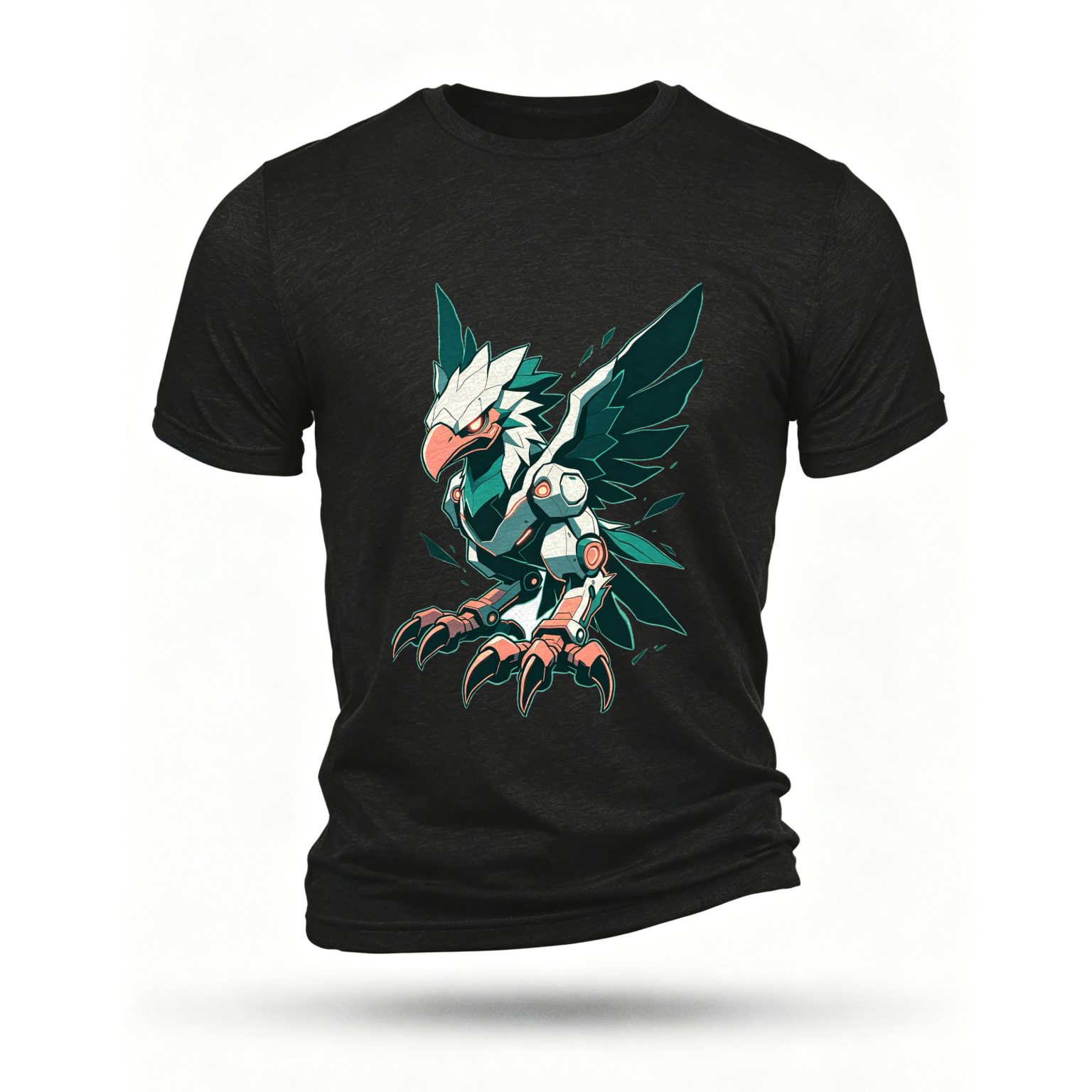 Black T-shirt, front print