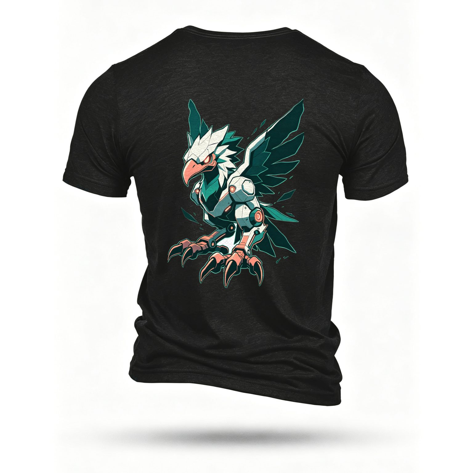 Black T-shirt, back print
