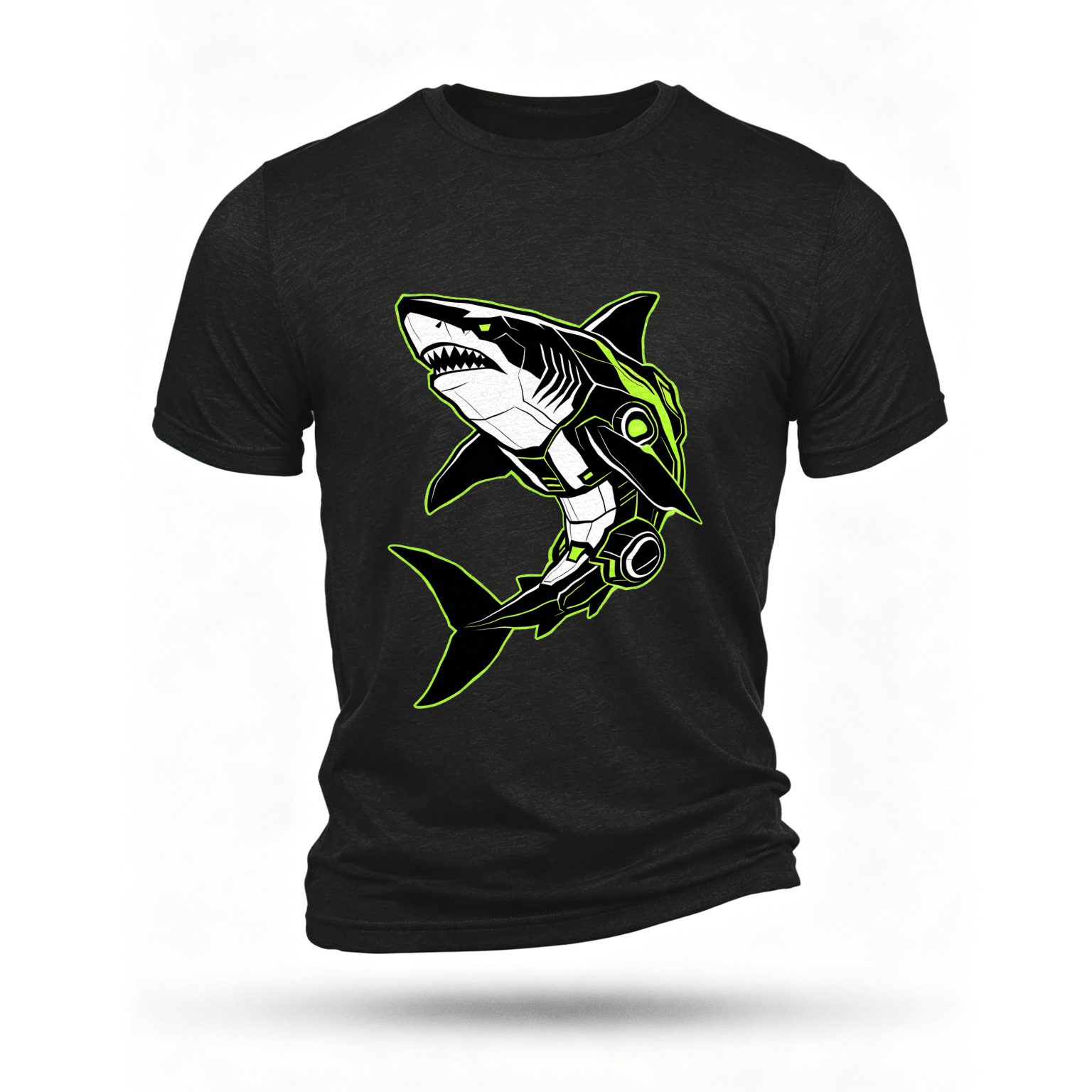 Black T-shirt, front print