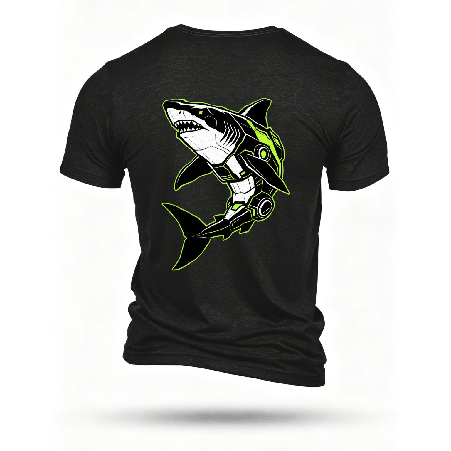 Black T-shirt, back print