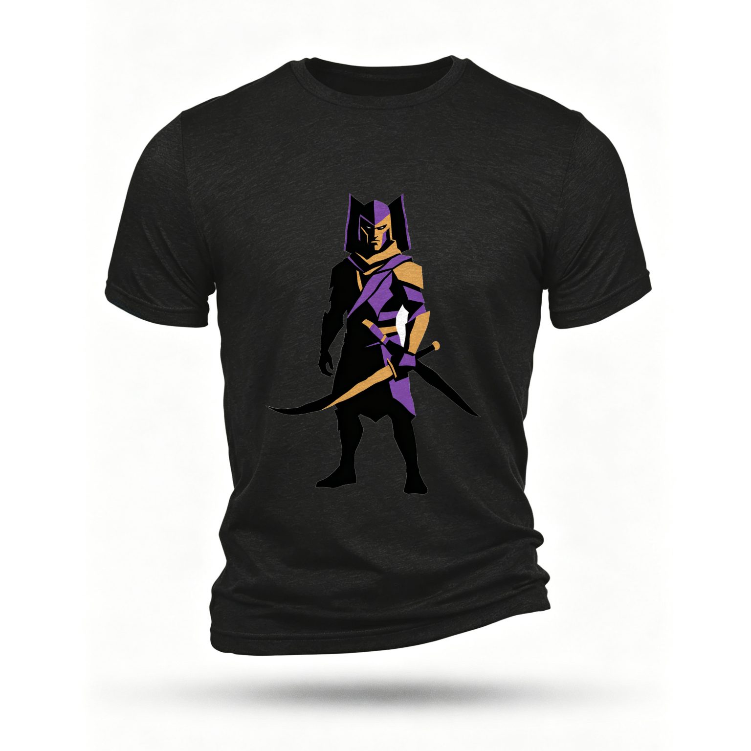 Black T-shirt, front print
