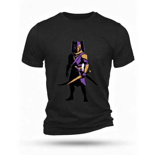 Black T-shirt, front print