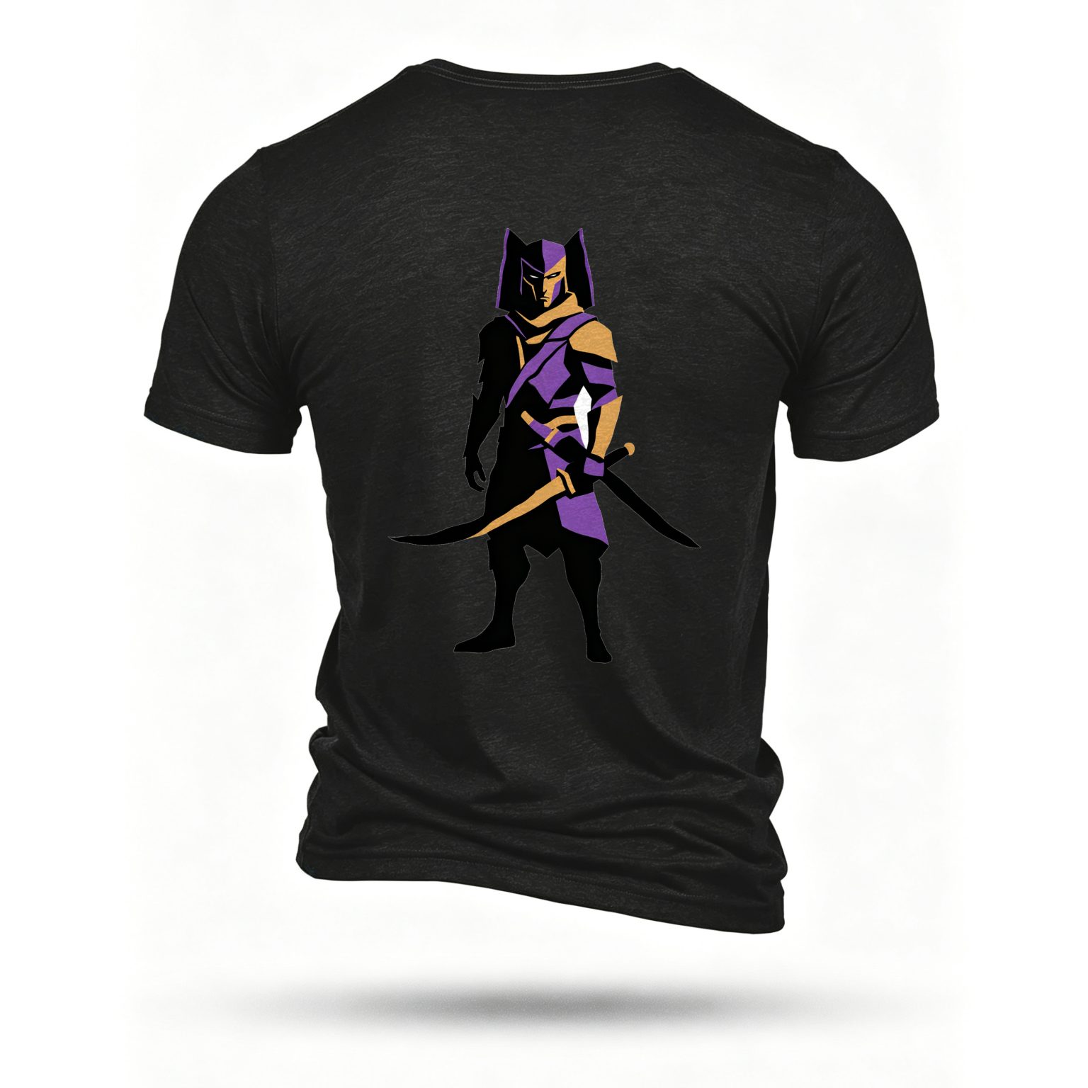 Black T-shirt, back print