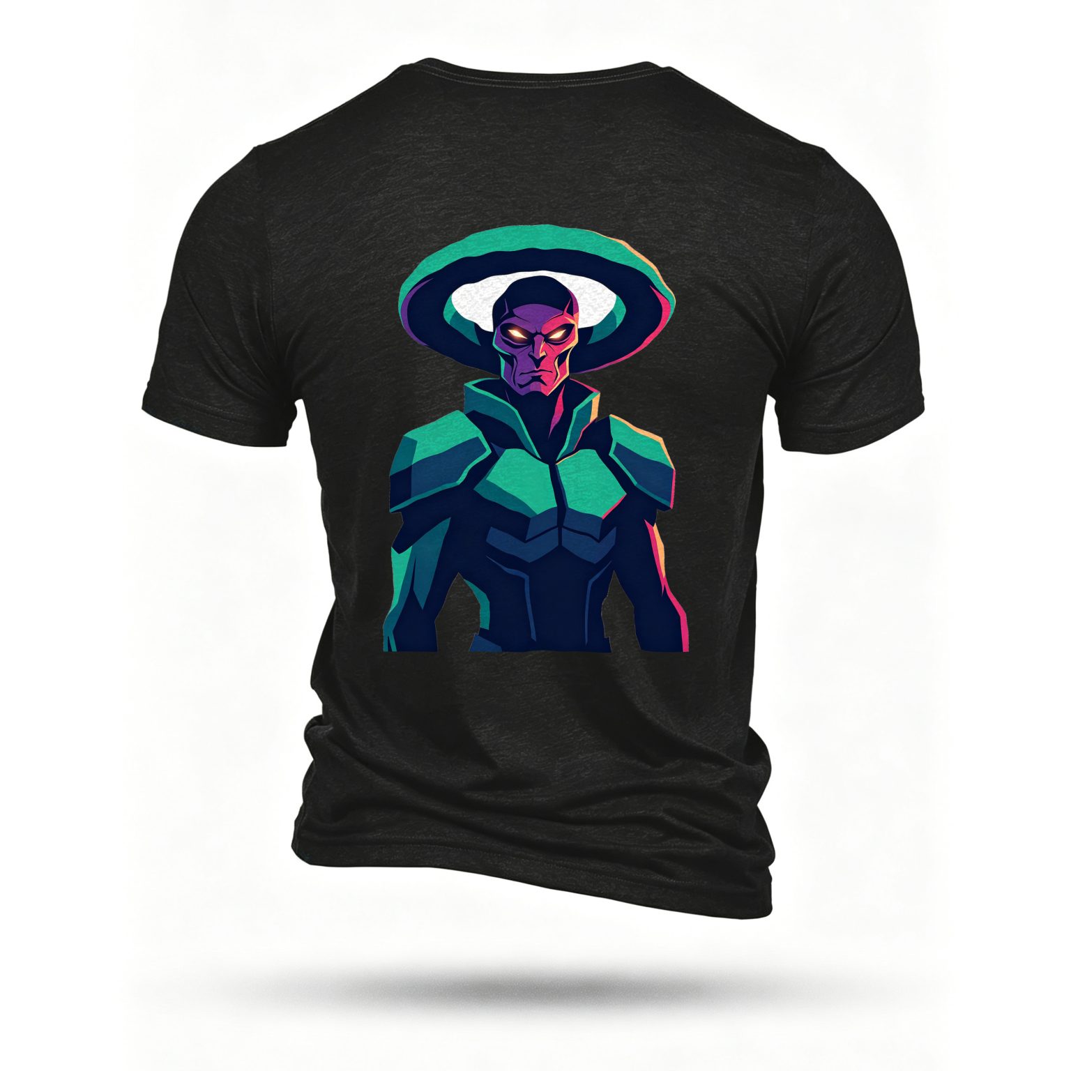 Black T-shirt, back print