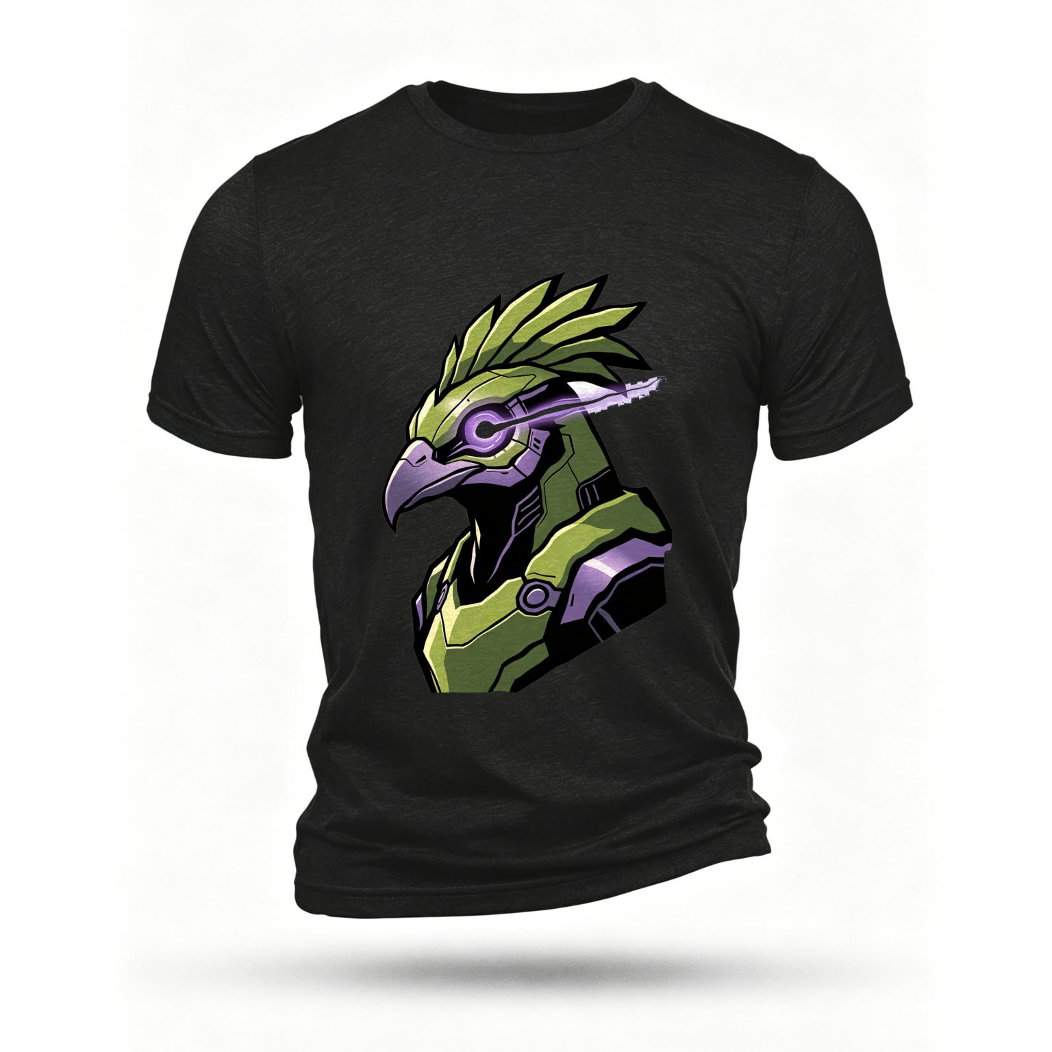 Black T-shirt, front print