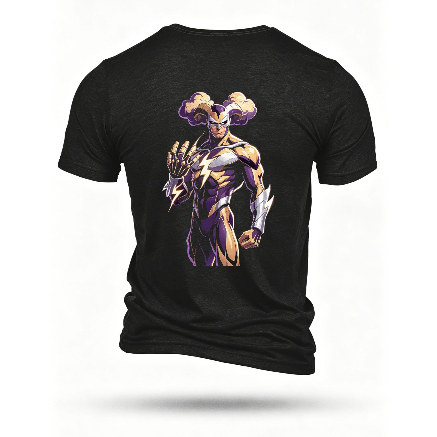 Black T-shirt, back print