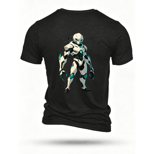 Black T-shirt, back print