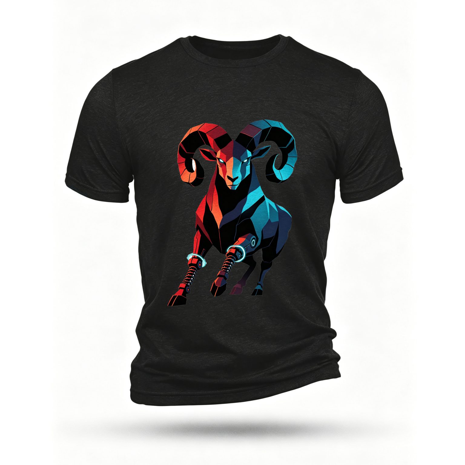 Black T-shirt, front print