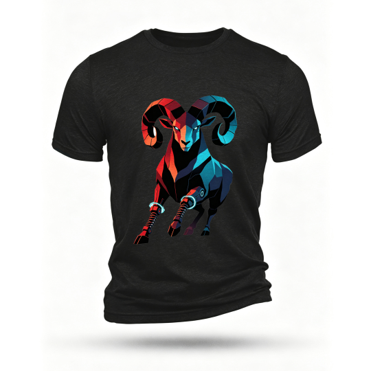 Black T-shirt, front print
