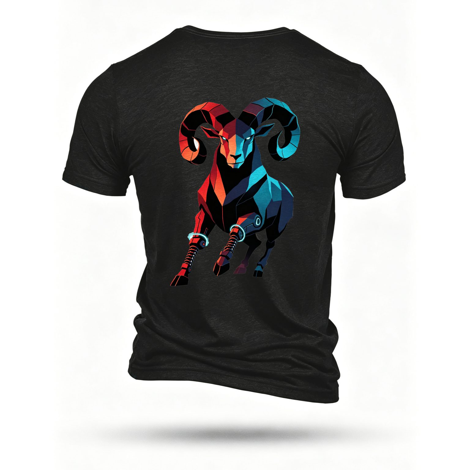 Black T-shirt, back print