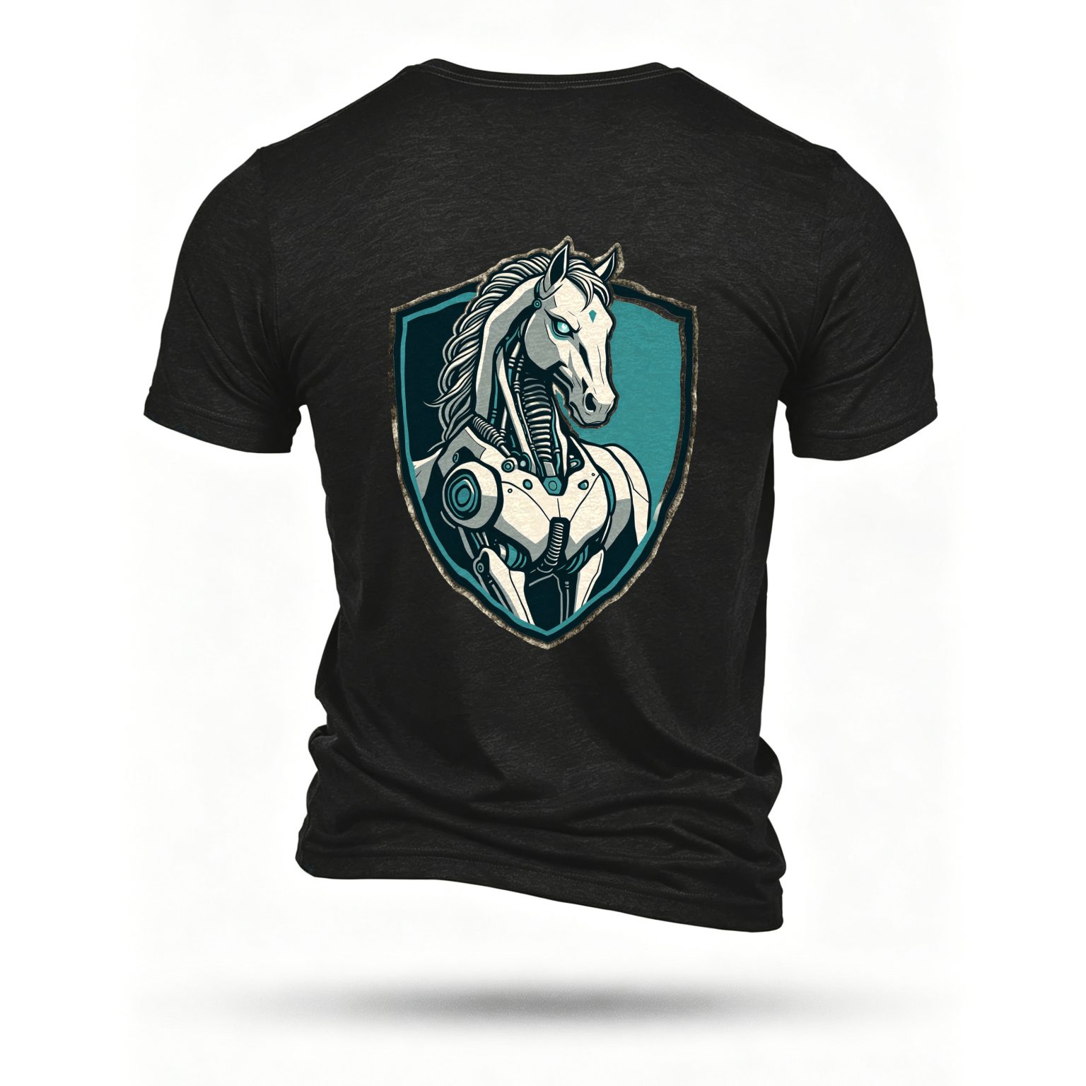 Black T-shirt, back print