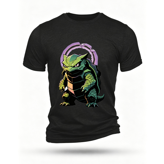 Black T-shirt, front print
