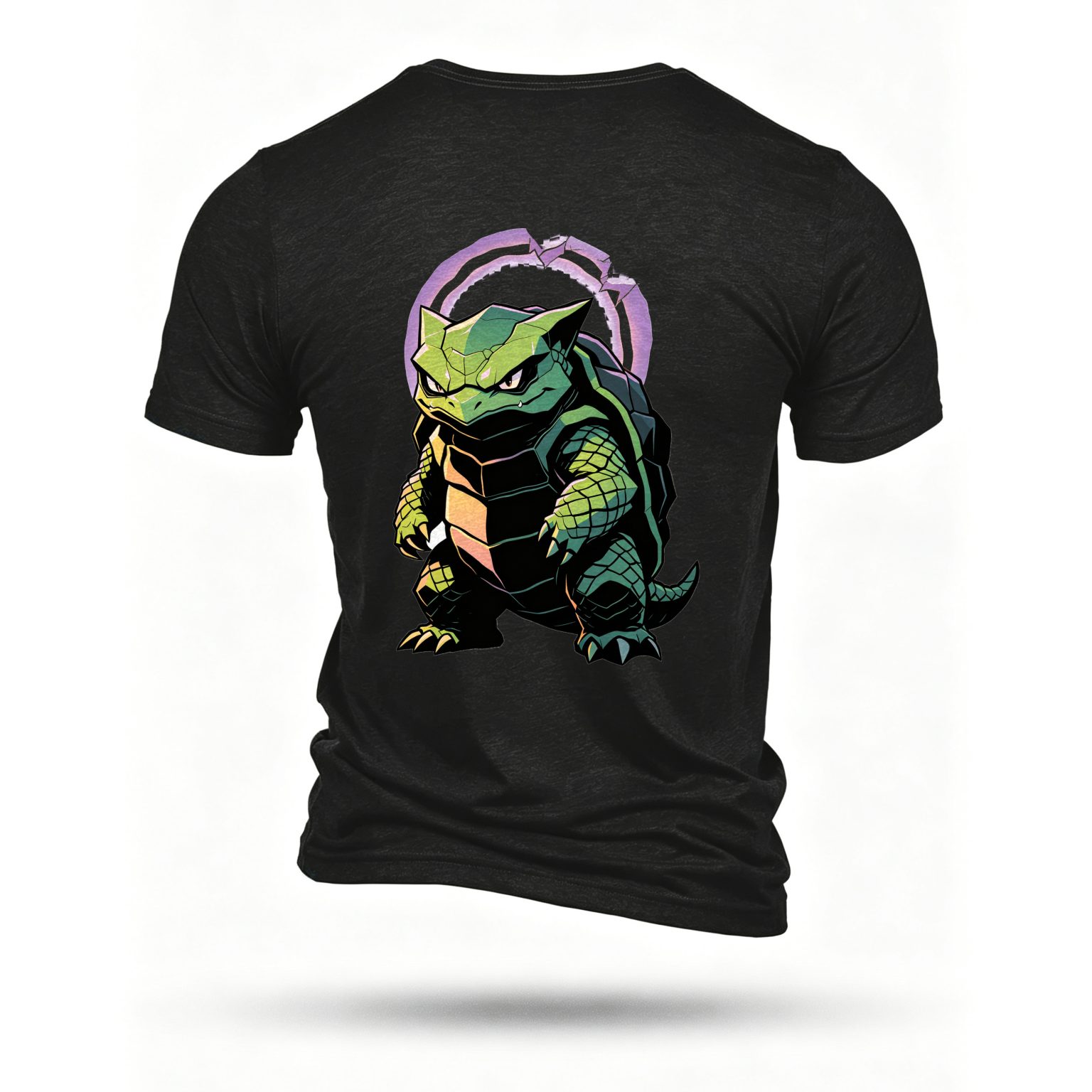 Black T-shirt, back print