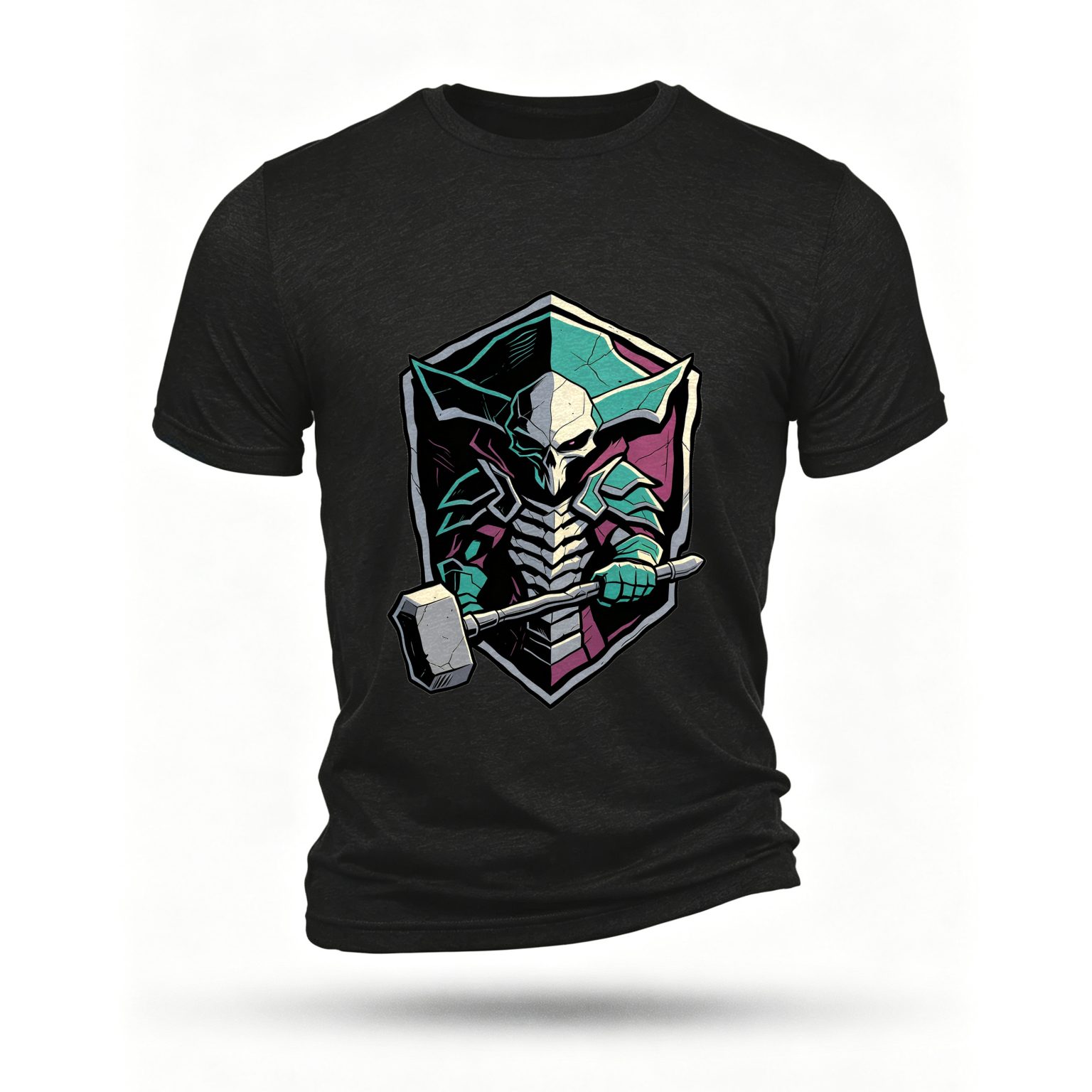 Black T-shirt, front print