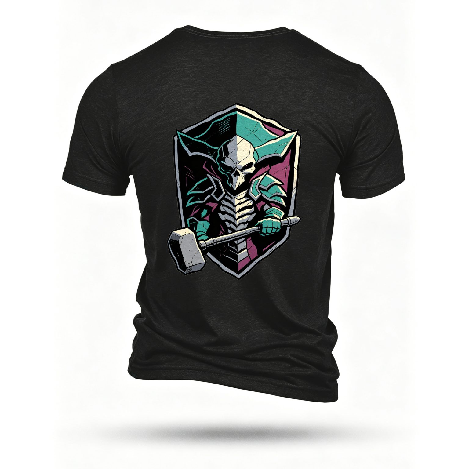 Black T-shirt, back print