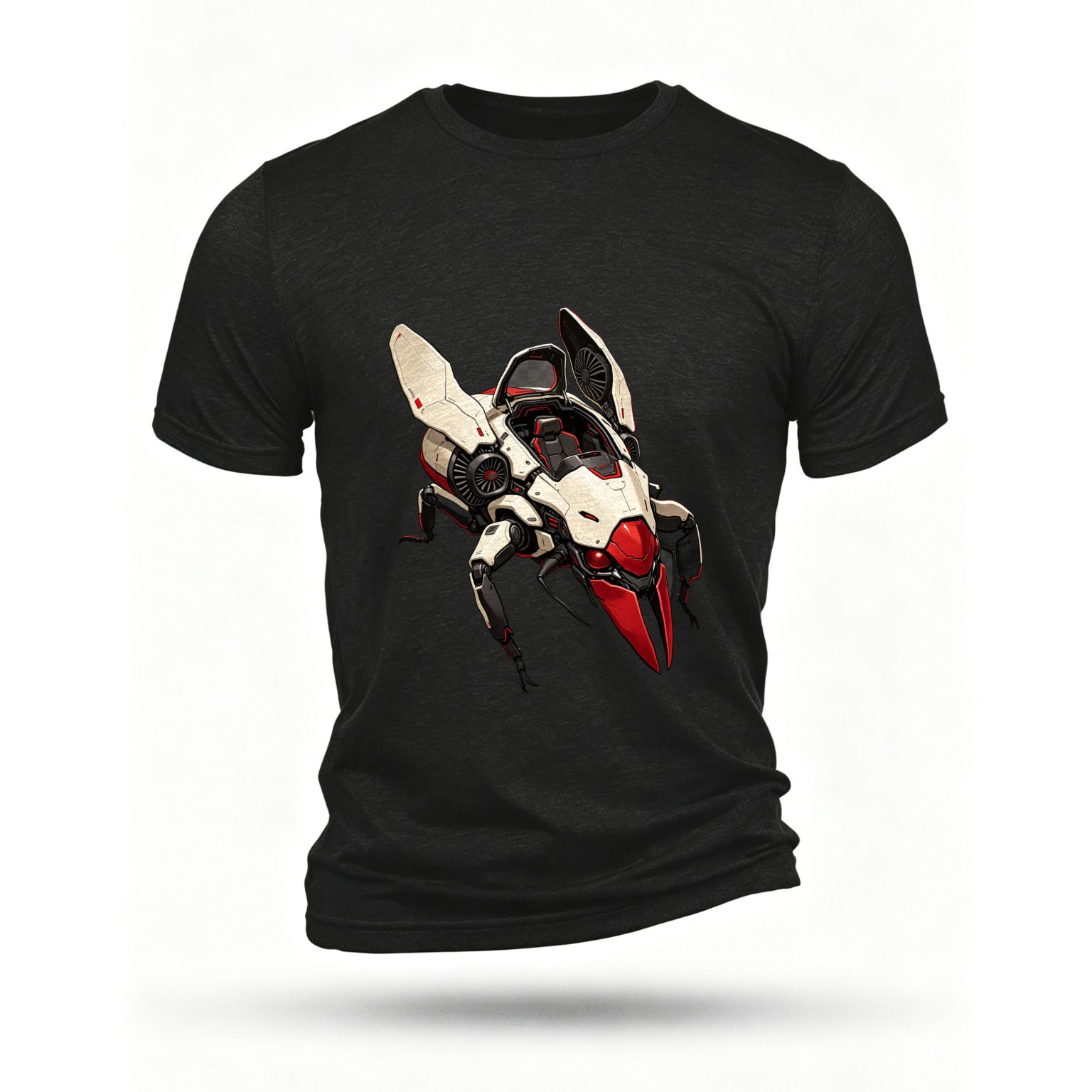 Black T-shirt, front print