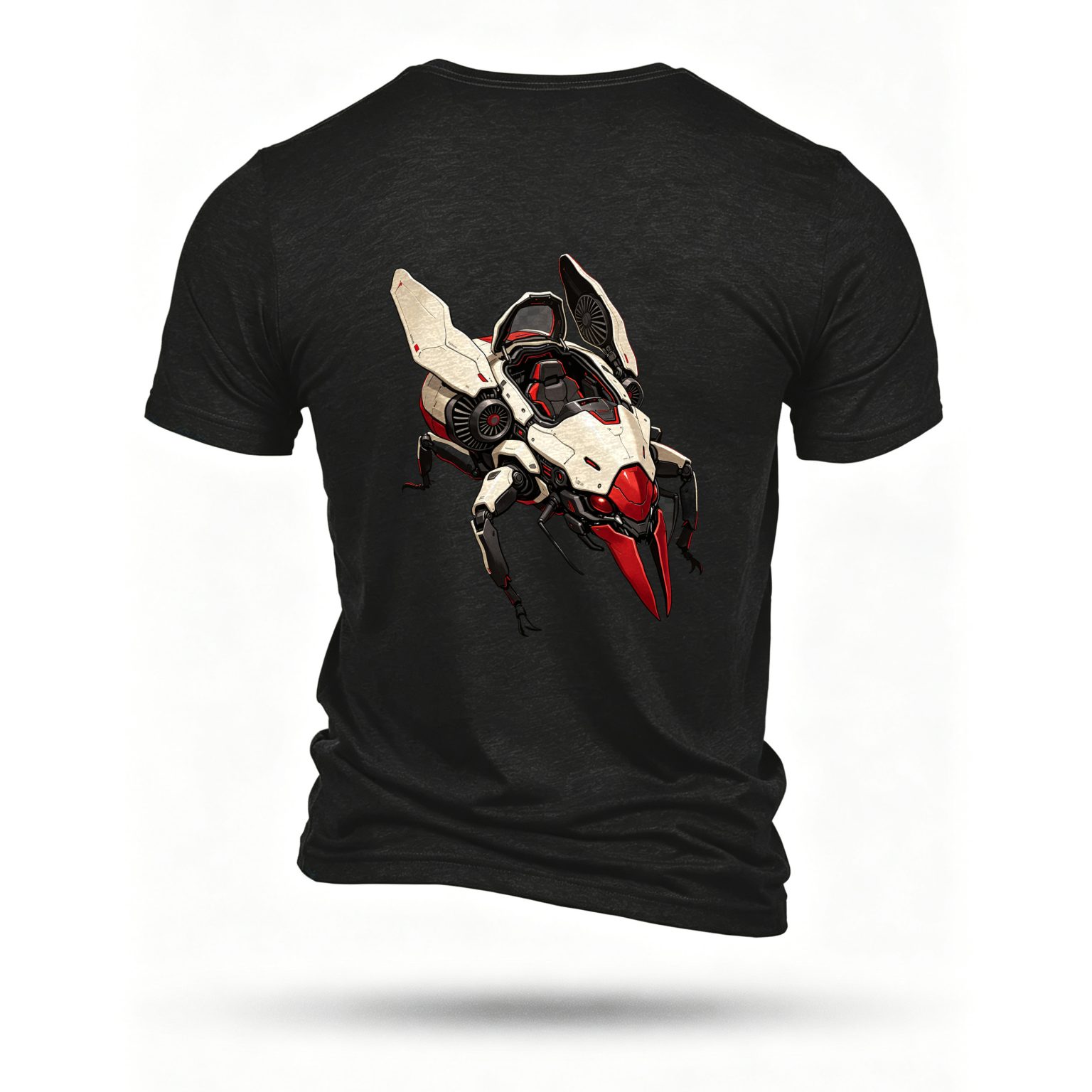 Black T-shirt, back print