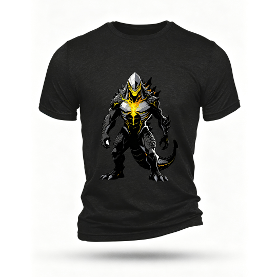 Black T-shirt, front print