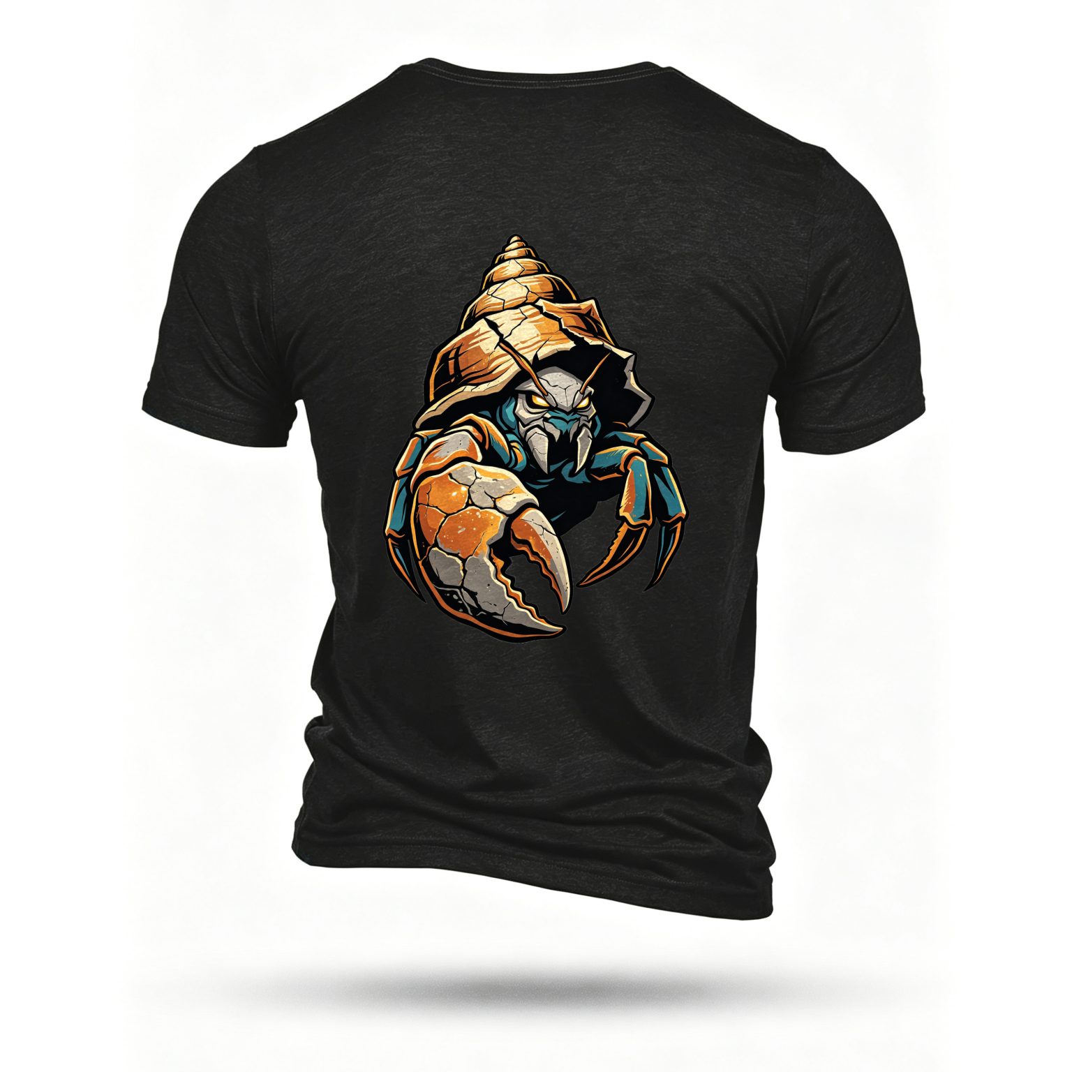 Black T-shirt, back print