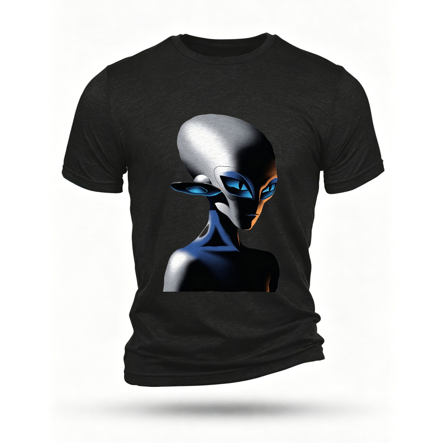 Black T-shirt, front print