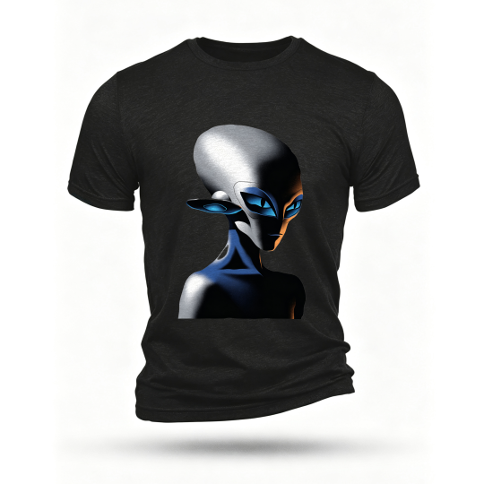 Black T-shirt, front print
