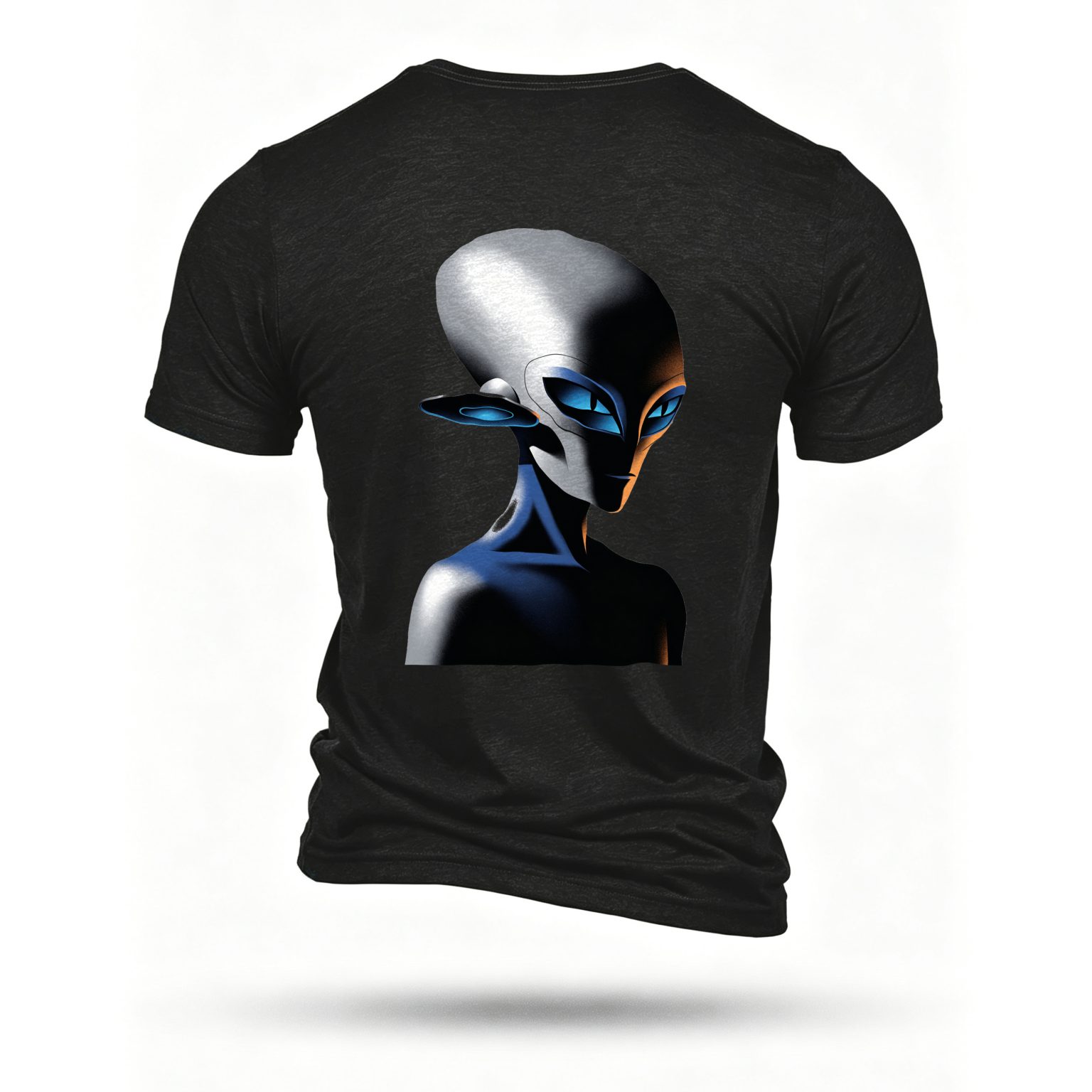 Black T-shirt, back print