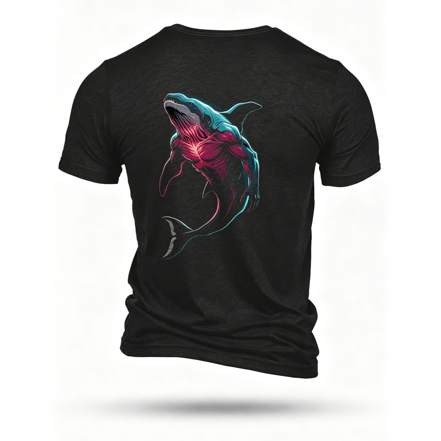 Black T-shirt, back print