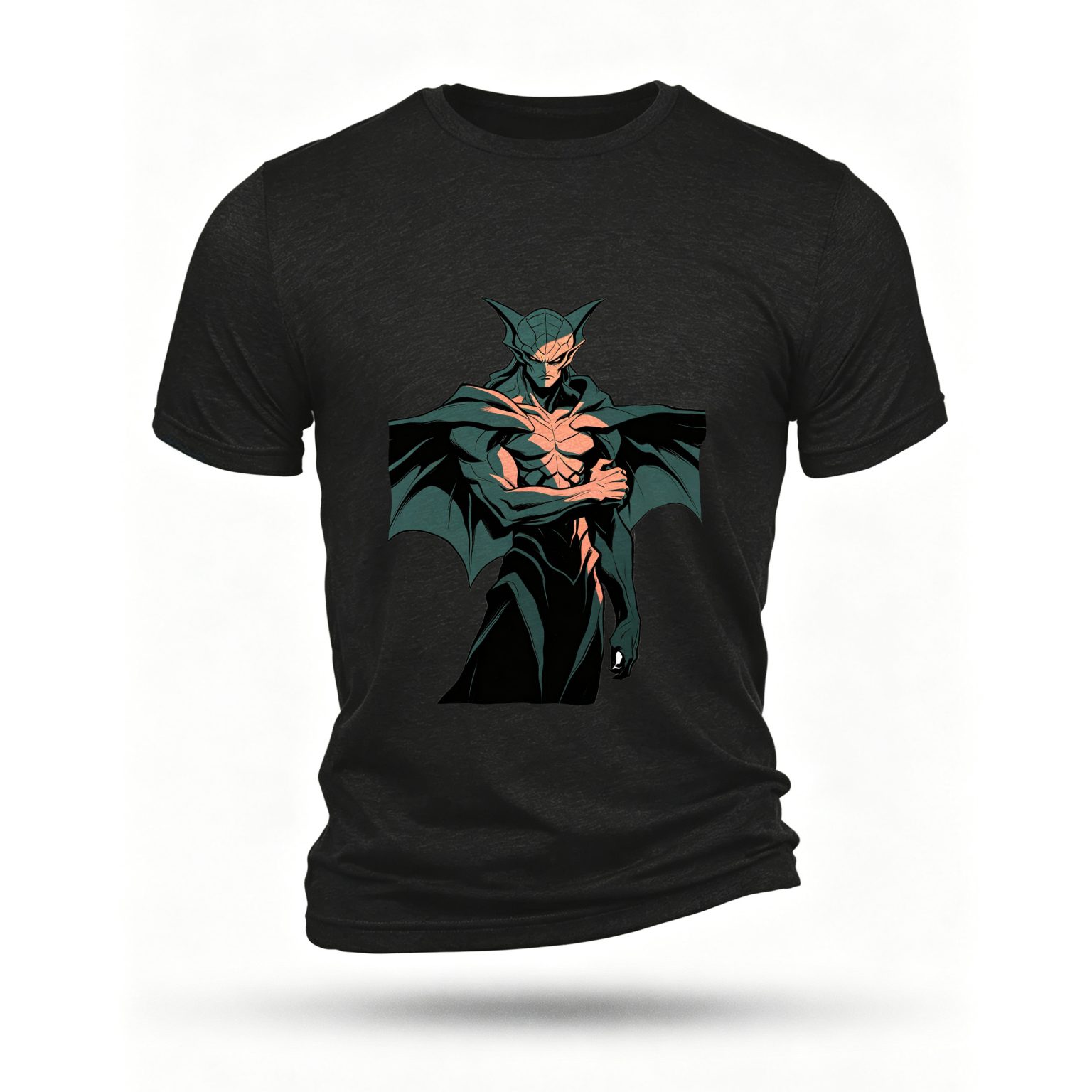 Black T-shirt, front print