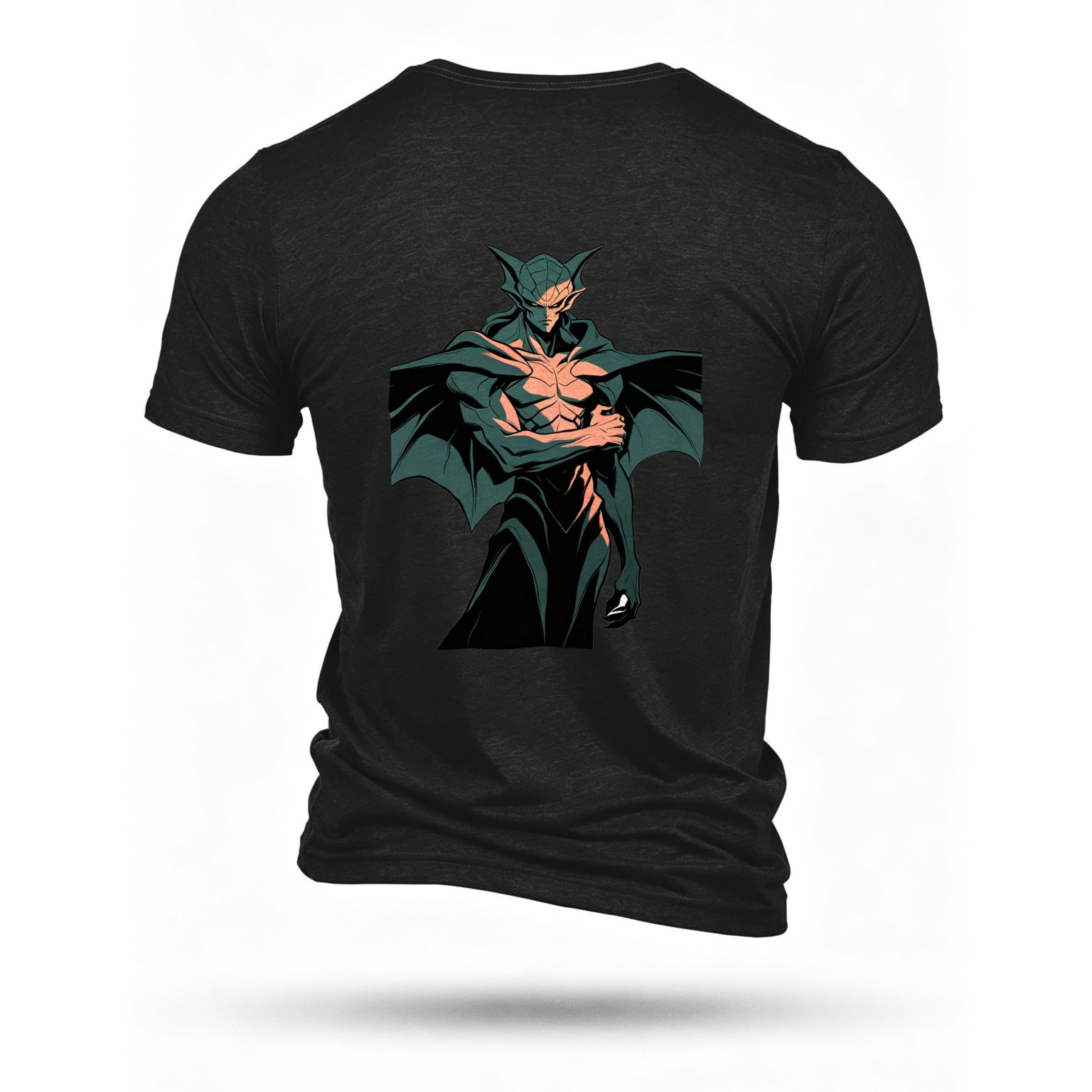 Black T-shirt, back print