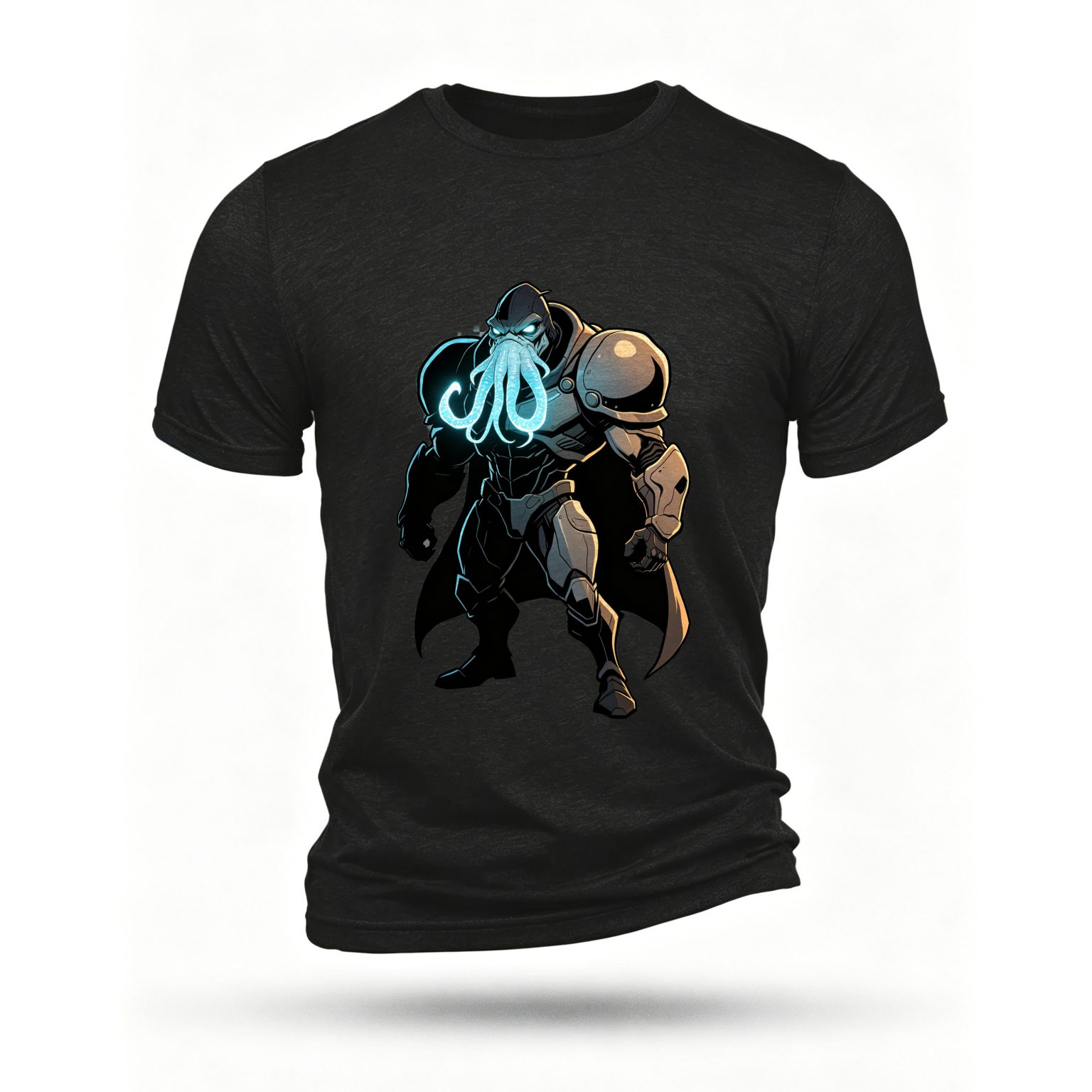 Black T-shirt, front print