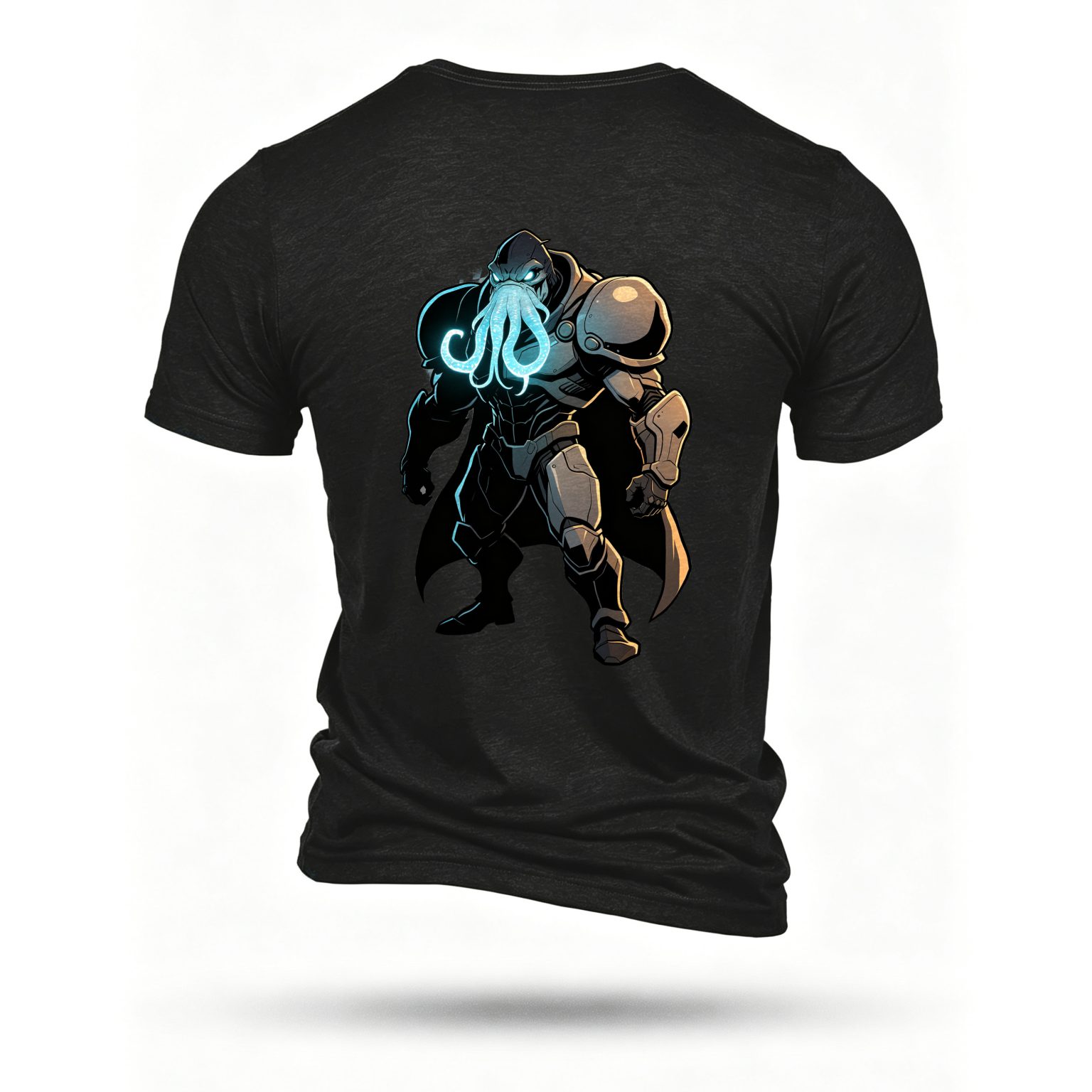 Black T-shirt, back print