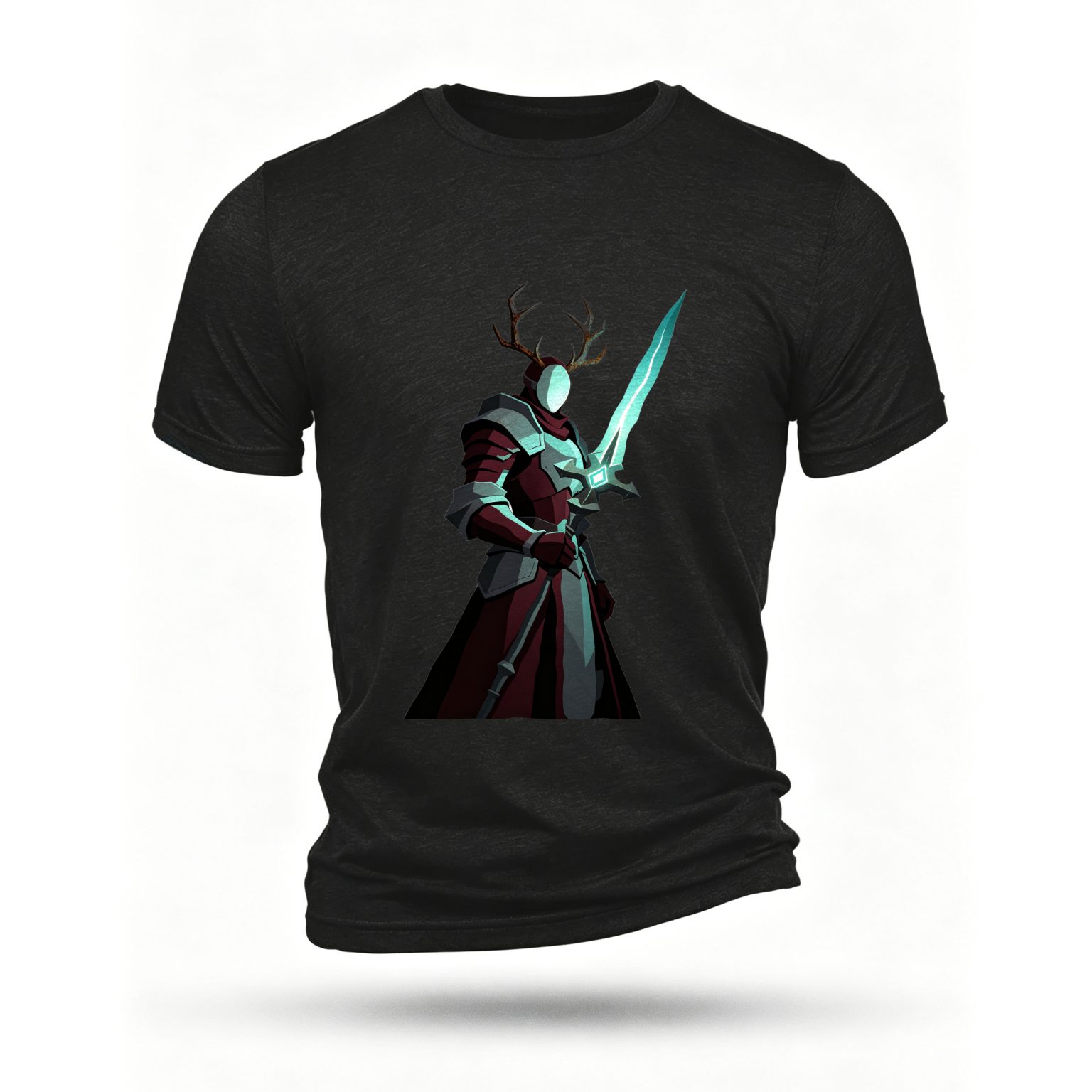 Black T-shirt, front print