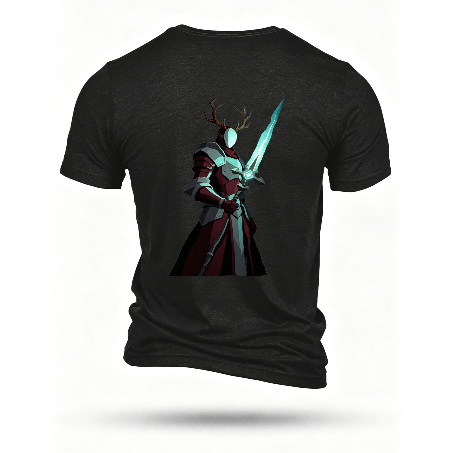Black T-shirt, back print