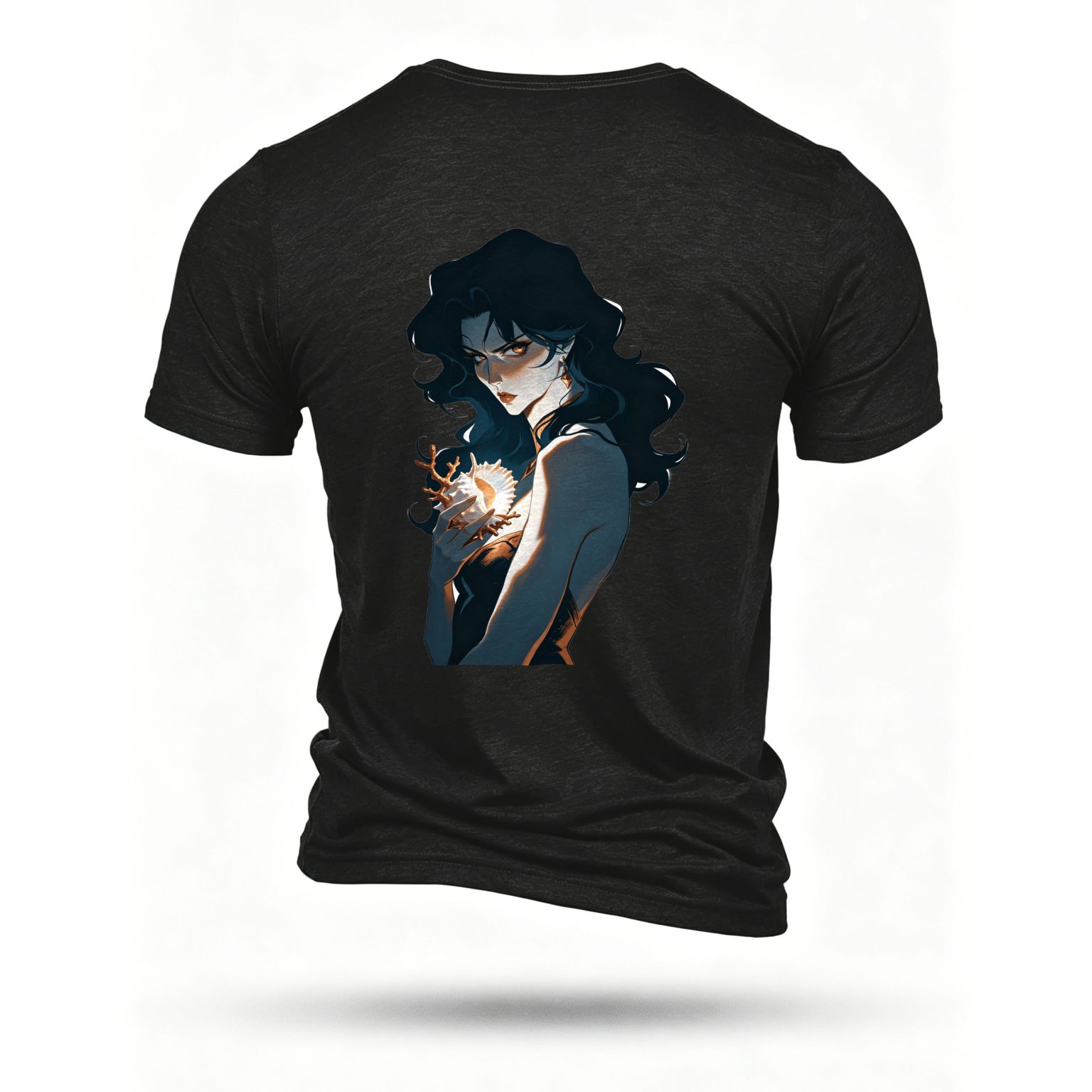 Black T-shirt, back print