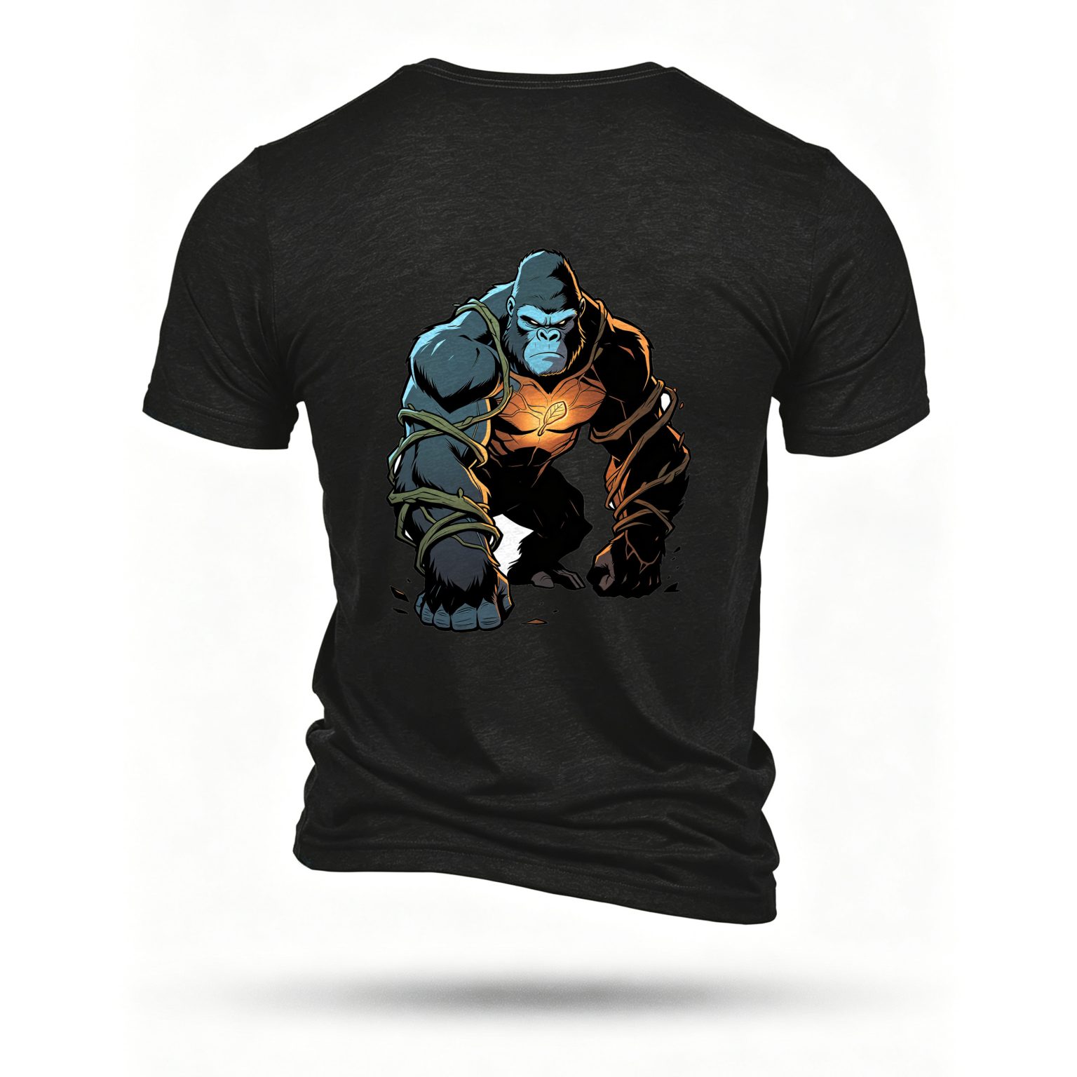 Black T-shirt, back print