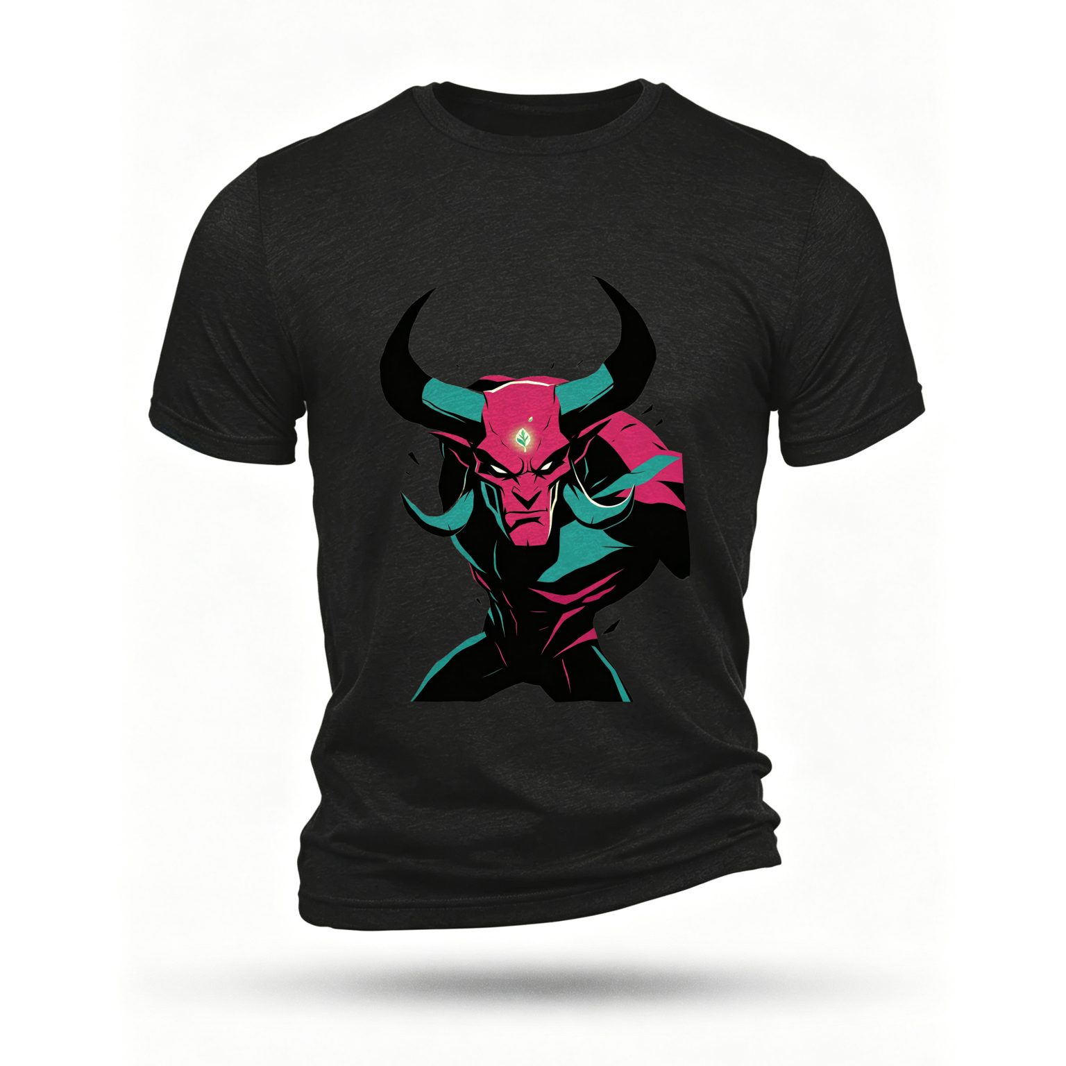 Black T-shirt, front print
