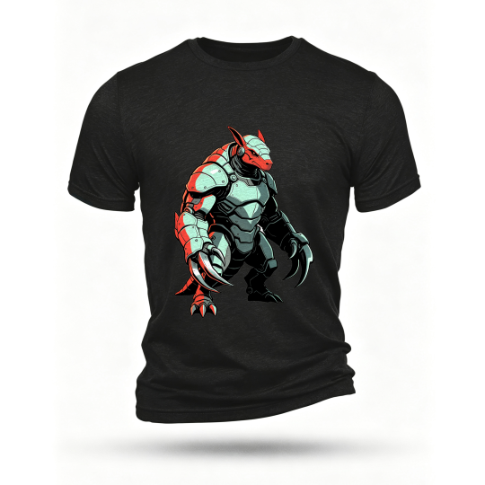 Black T-shirt, front print