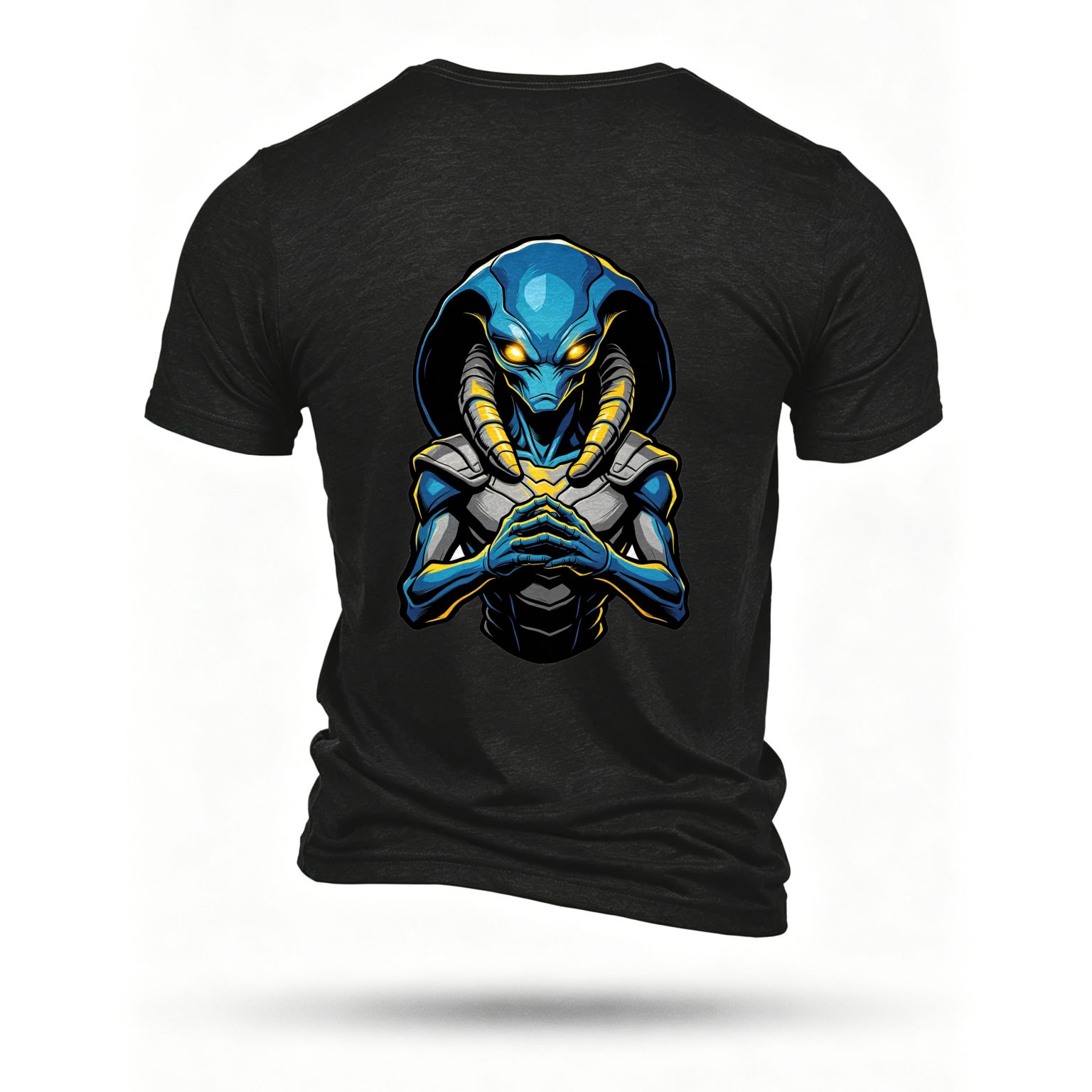 Black T-shirt, back print