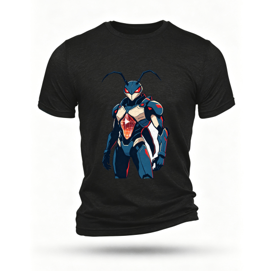 Black T-shirt, front print