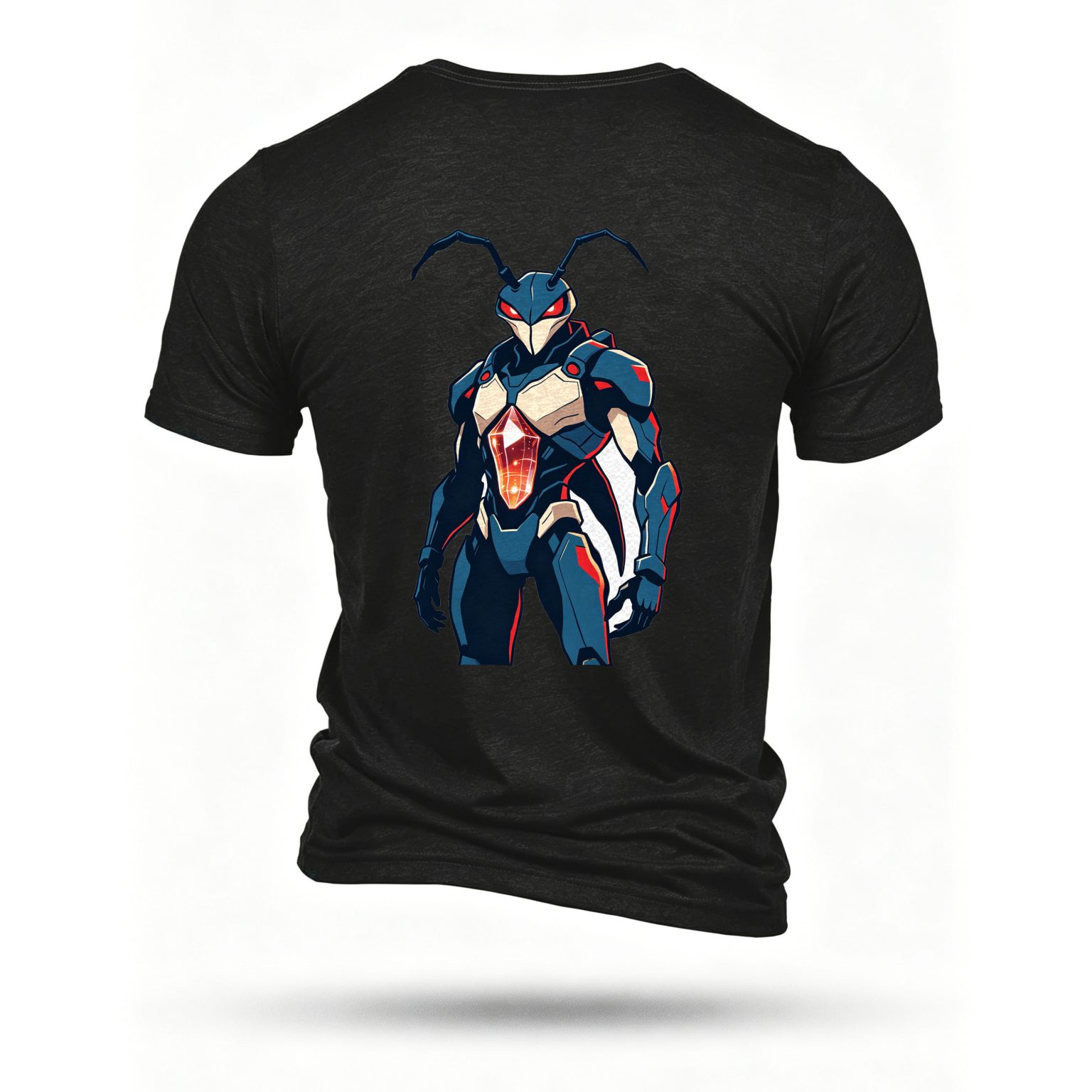 Black T-shirt, back print