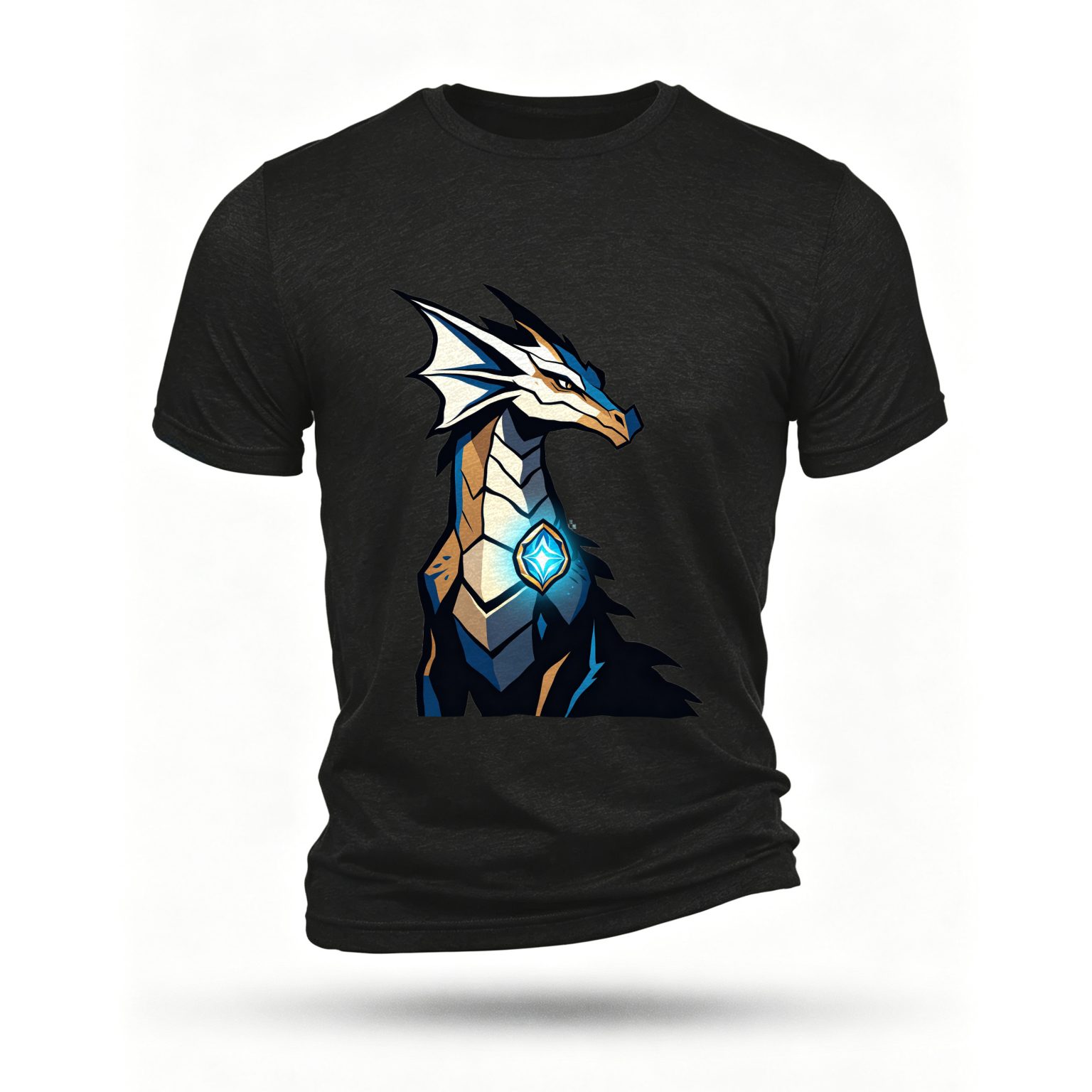 Black T-shirt, front print