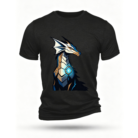 Black T-shirt, front print