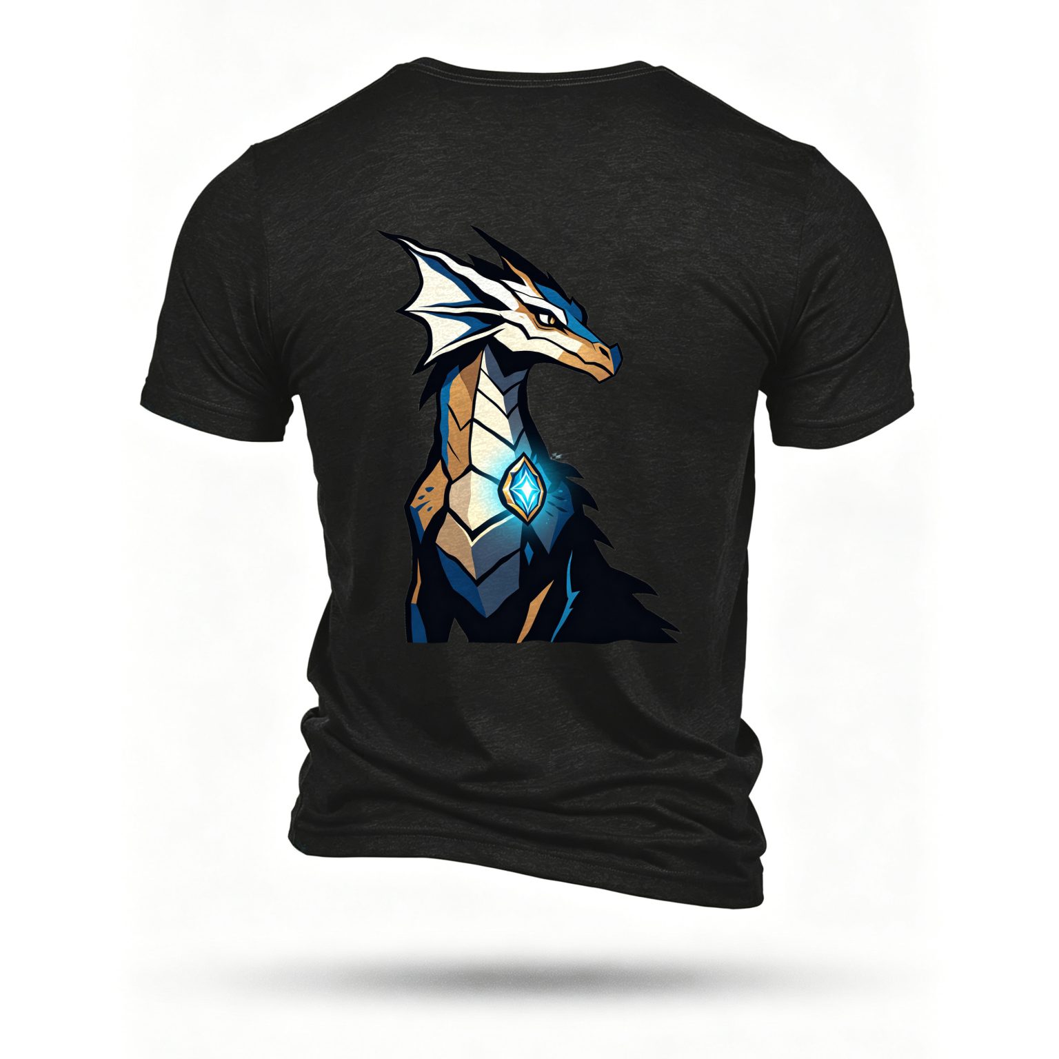 Black T-shirt, back print