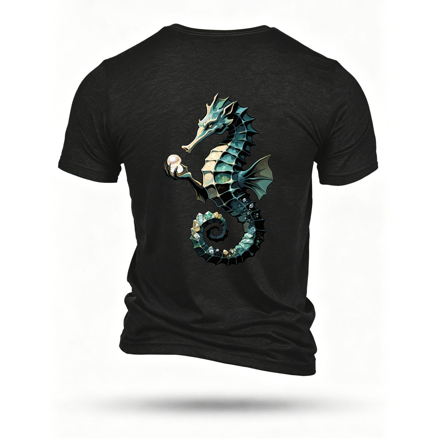 Black T-shirt, back print