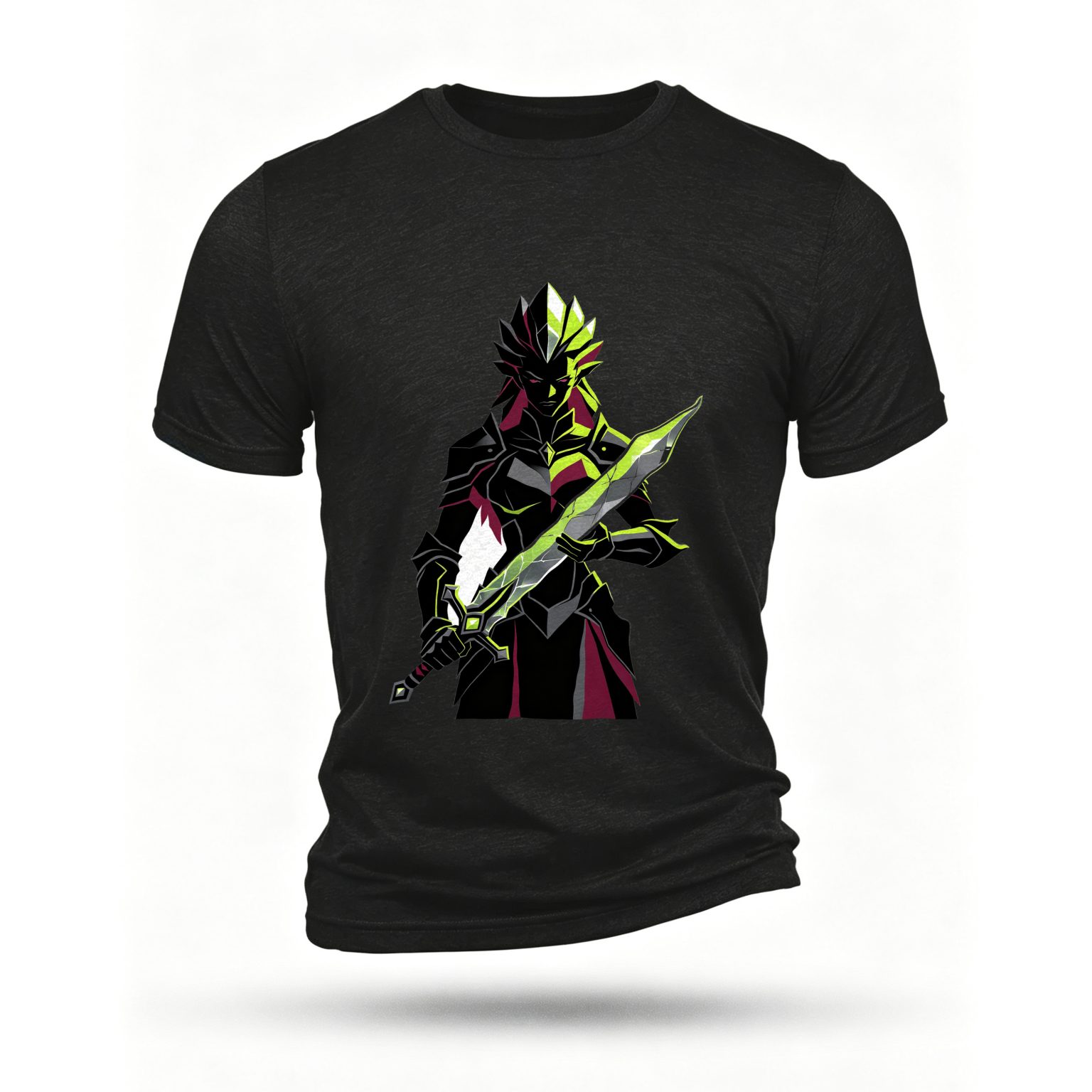 Black T-shirt, front print
