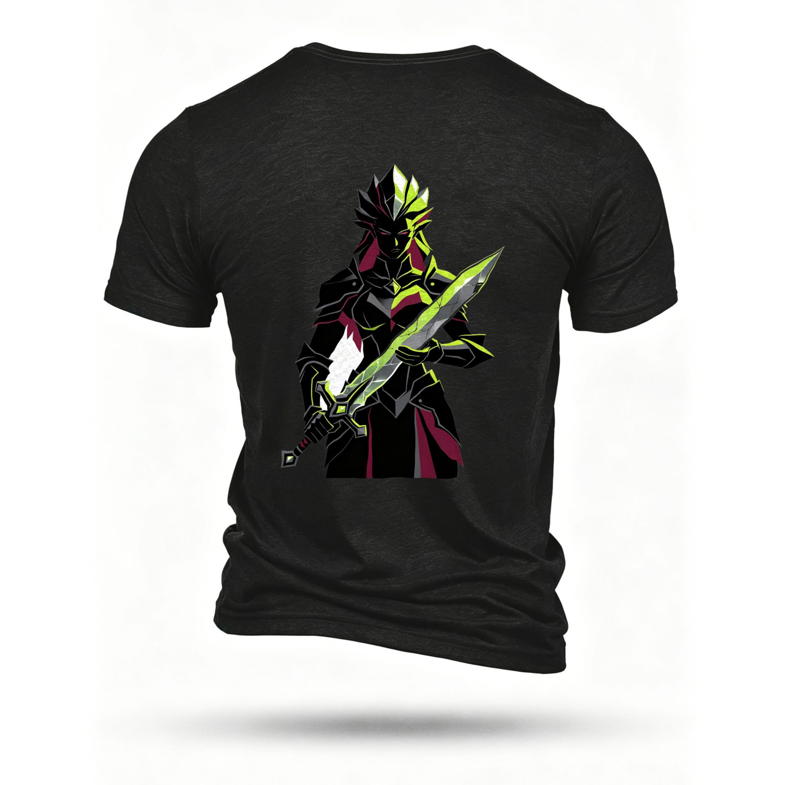 Black T-shirt, back print