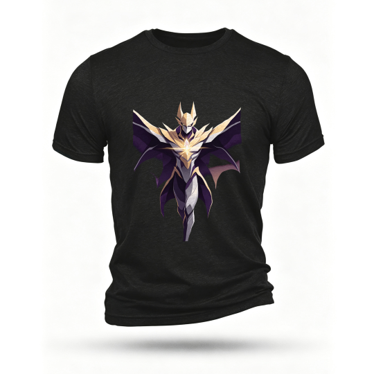 Black T-shirt, front print