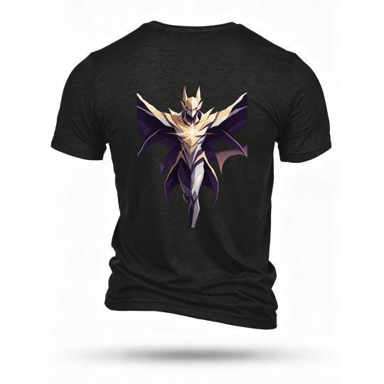 Black T-shirt, back print