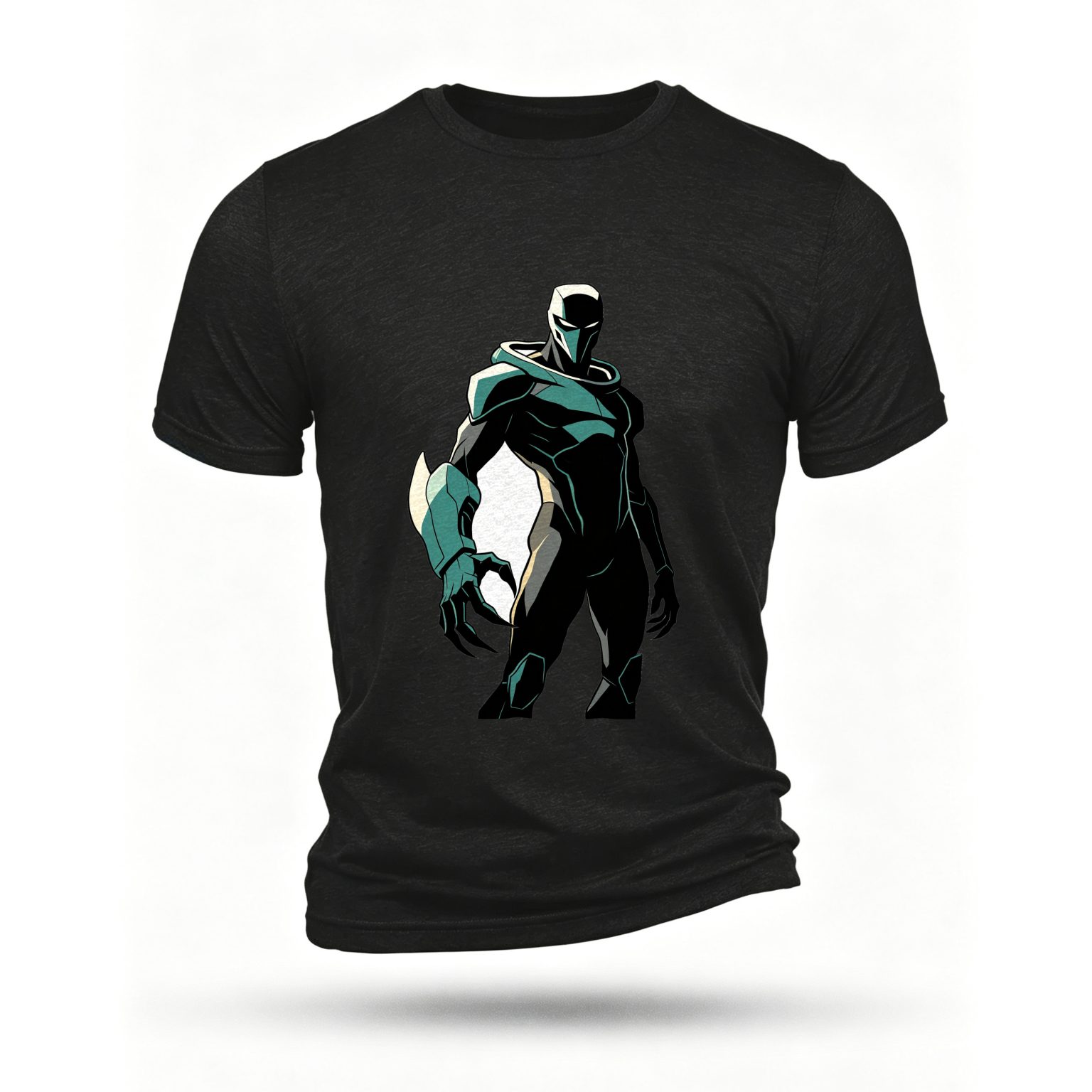 Black T-shirt, front print